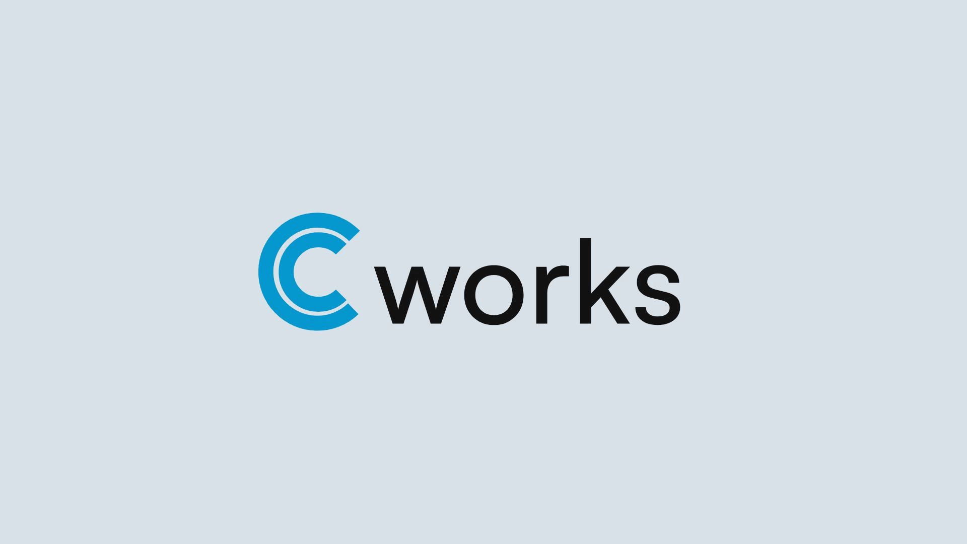 Immagine del logo di Cworks, su uno sfondo neutro.